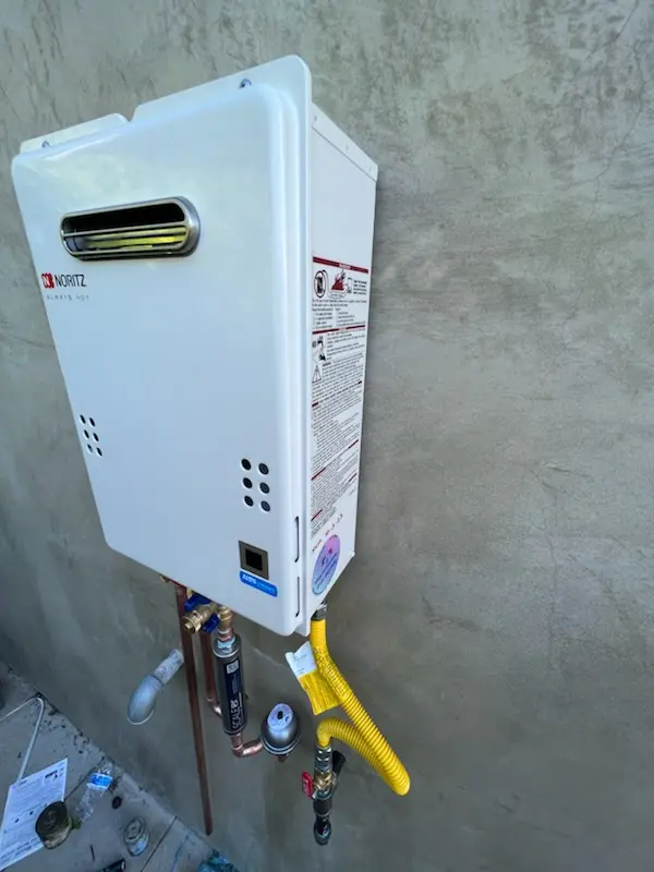 Tankless water heater installation for Olde Orchard homes